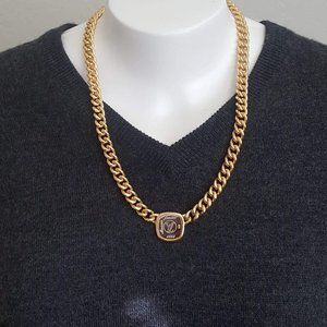 Authentic Louis Vuitton Silver Gold ID Necklace